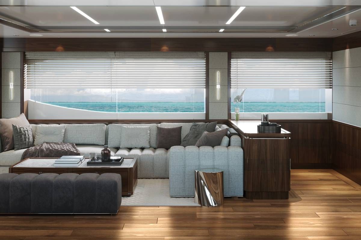 Hunter Douglas blinds on a yacht near Ft. Lauderdale, Florida (FL)