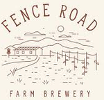 Fence Road Farm Brewery logo with farmhouse, hills, and hops in a simple line drawing