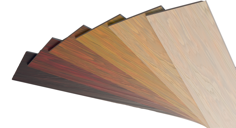 Wooden floorboards in various shades of brown, fanned out. Wooden floorboards in various shades of brown, fanned out.