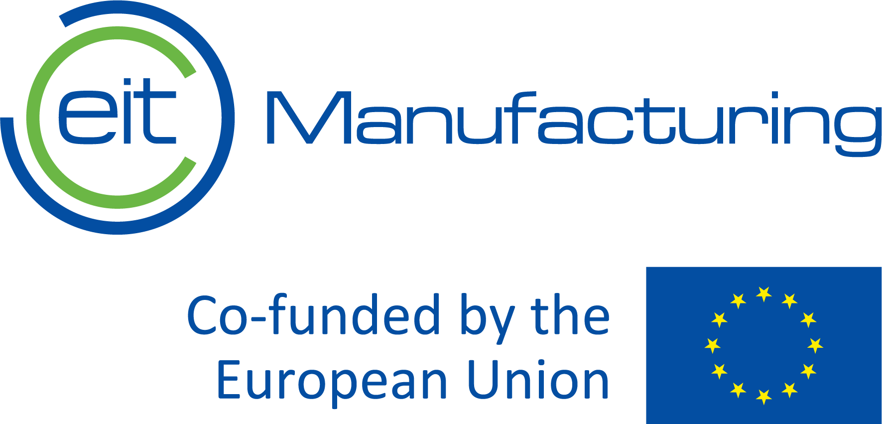 Logo EIT Manufacturing; Co-founded by the European Union