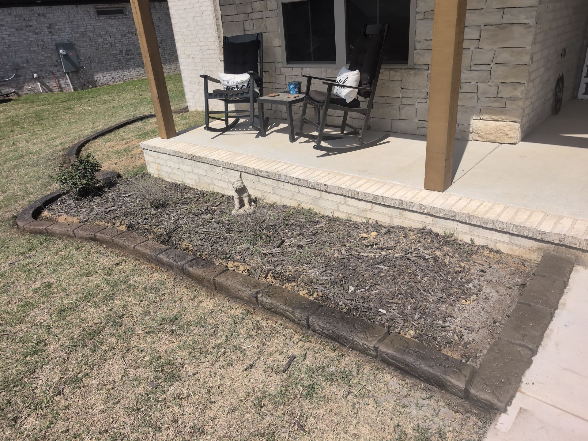 The Process Custom Stamped Edging Landscaping Garden Bed Home Residential The Curb Guy Marcus MrCurber Arkansas