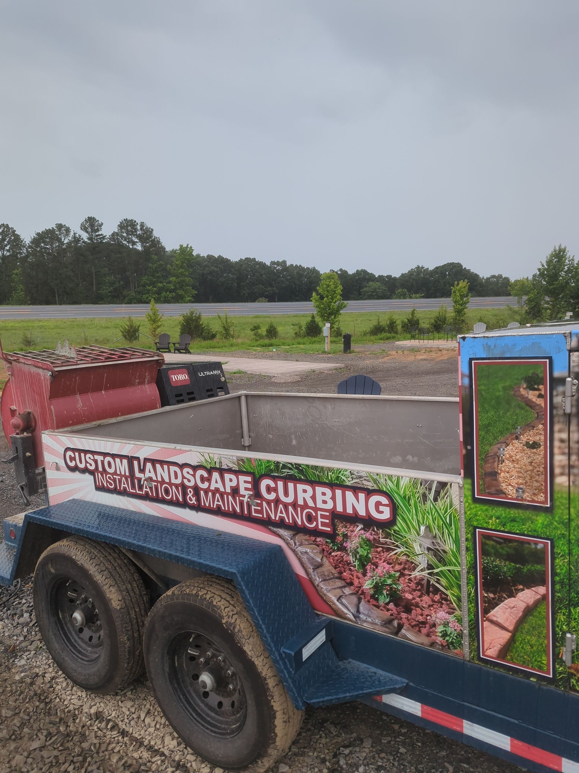 The Process Moroccan Natural Stone Custom Stamped Edging Landscaping Garden Bed Home Residential The Curb Guy Marcus MrCurber Arkansas