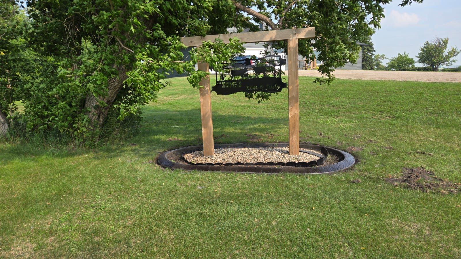 Custom Stamped Edging Landscaping Backyard Oval Pathing Home Residential The Curb Guy Marcus MrCurber Arkansas