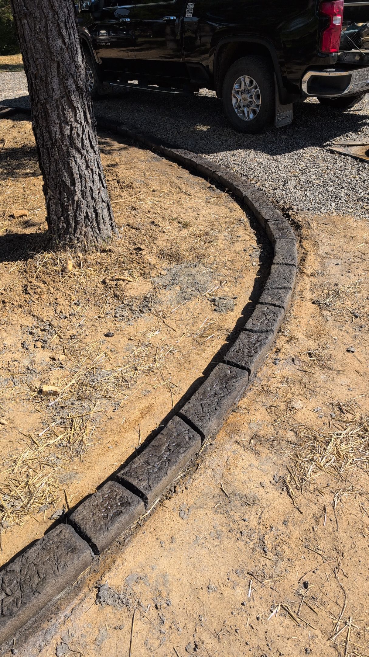 Custom Stamped Edging Gutter Splash Pad Landscaping Garden Bed Home Residential The Curb Guy Marcus MrCurber Arkansas