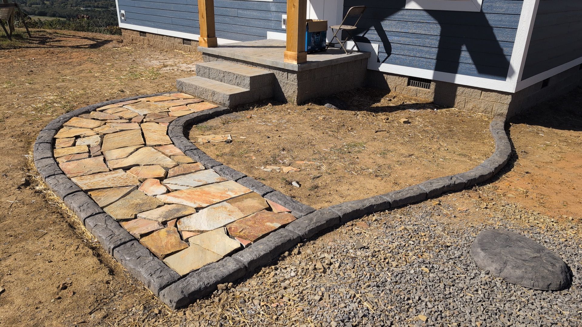 Custom Stamped Edging Landscaping Pathing Home Residential The Curb Guy Marcus MrCurber Arkansas
