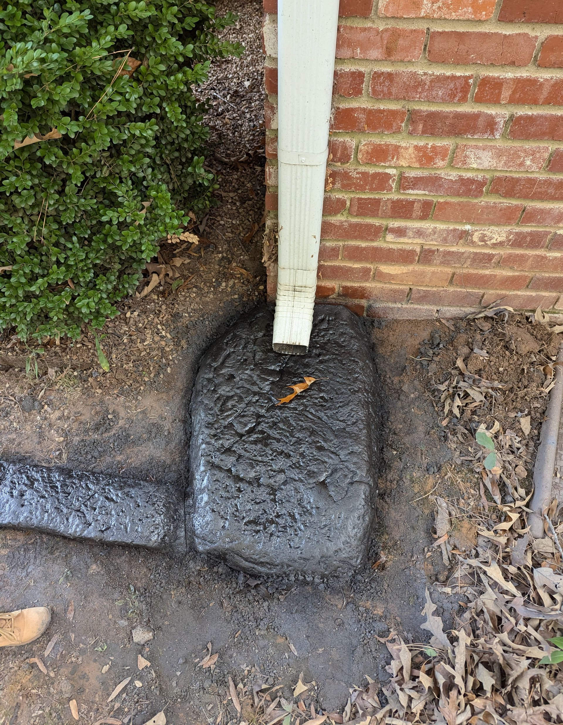 Gutter Splash Pad Moroccan Natural Stone Custom Stamped Edging Landscaping Garden Bed Home Residential The Curb Guy Marcus MrCurber Arkansas