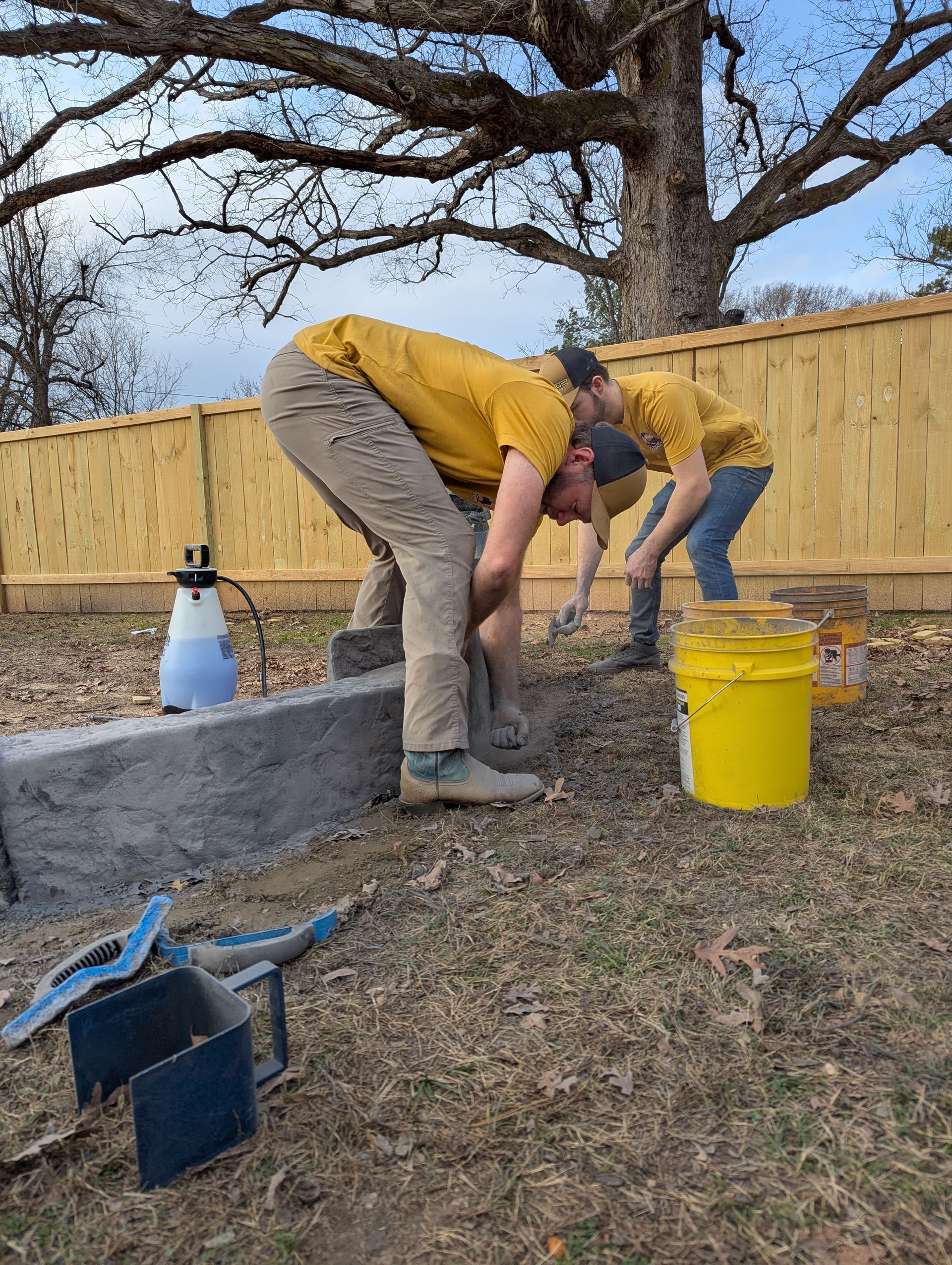 The Process Custom Stamped Edging Landscaping Play Sand Pit Home Residential The Curb Guy Marcus MrCurber Arkansas