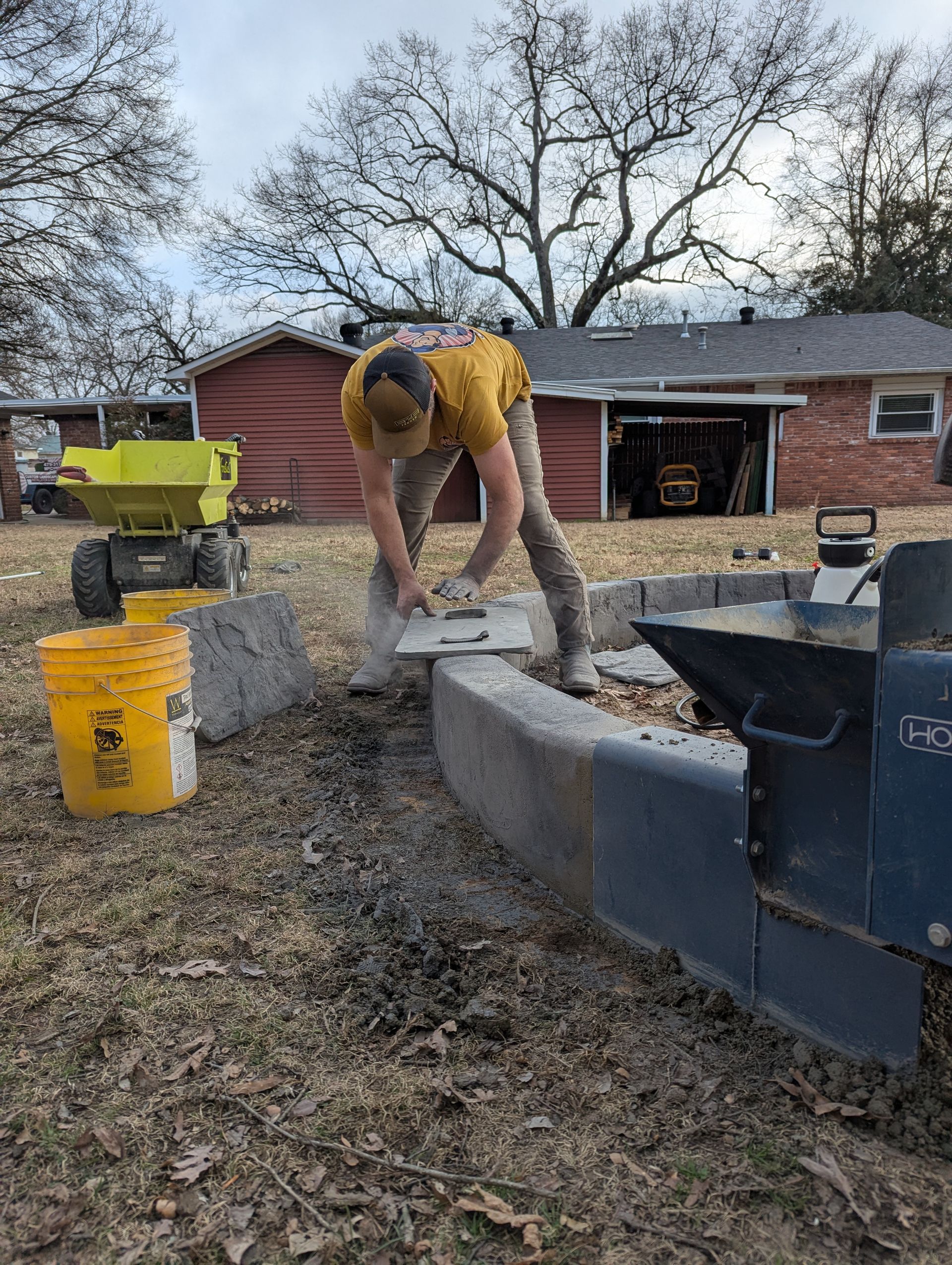 The Process Custom Stamped Edging Landscaping Garden Bed Home Residential The Curb Guy Marcus MrCurber Arkansas