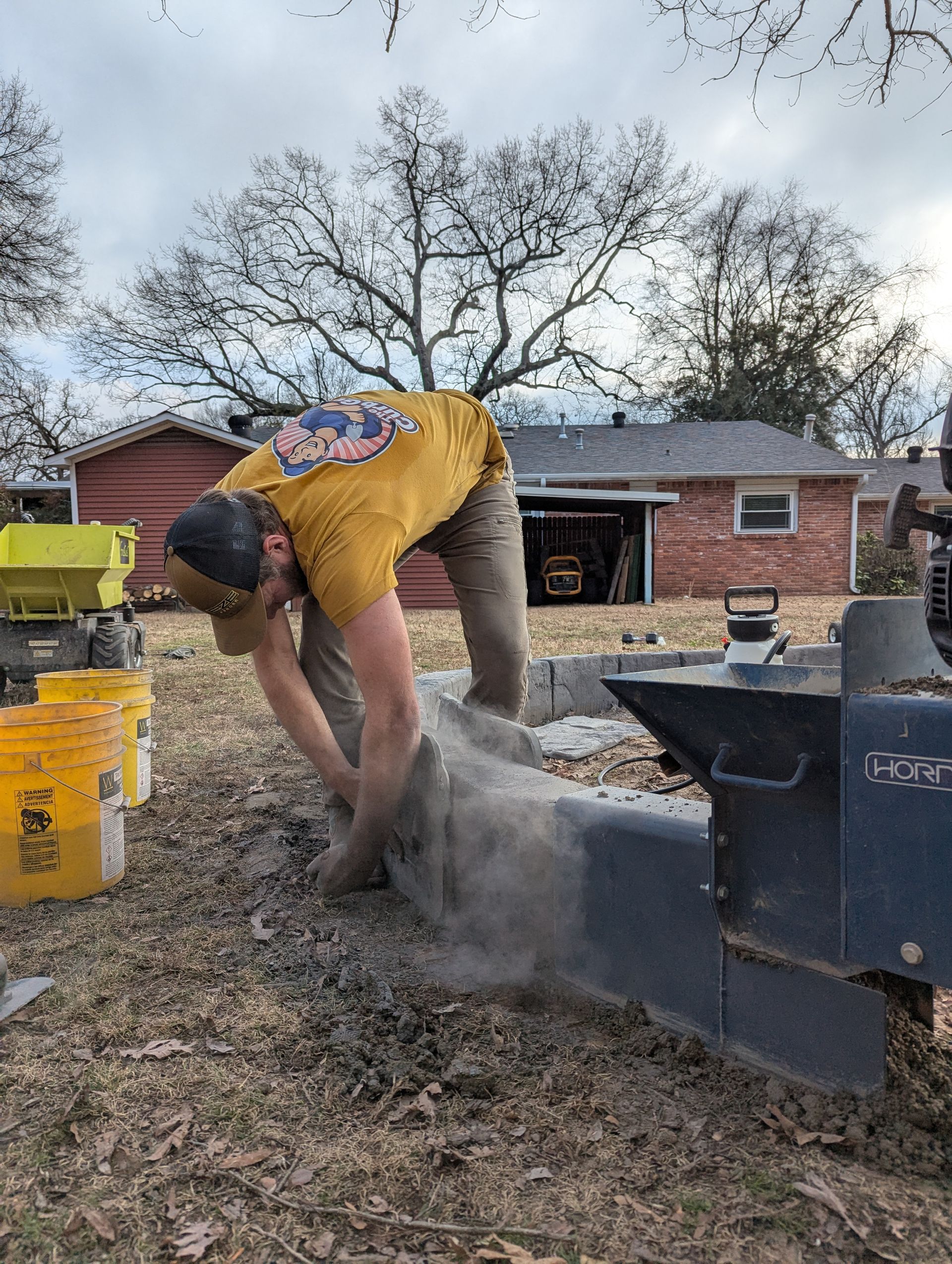 The Process Custom Stamped Edging Landscaping Play Sand Pit Home Residential The Curb Guy Marcus MrCurber Arkansas