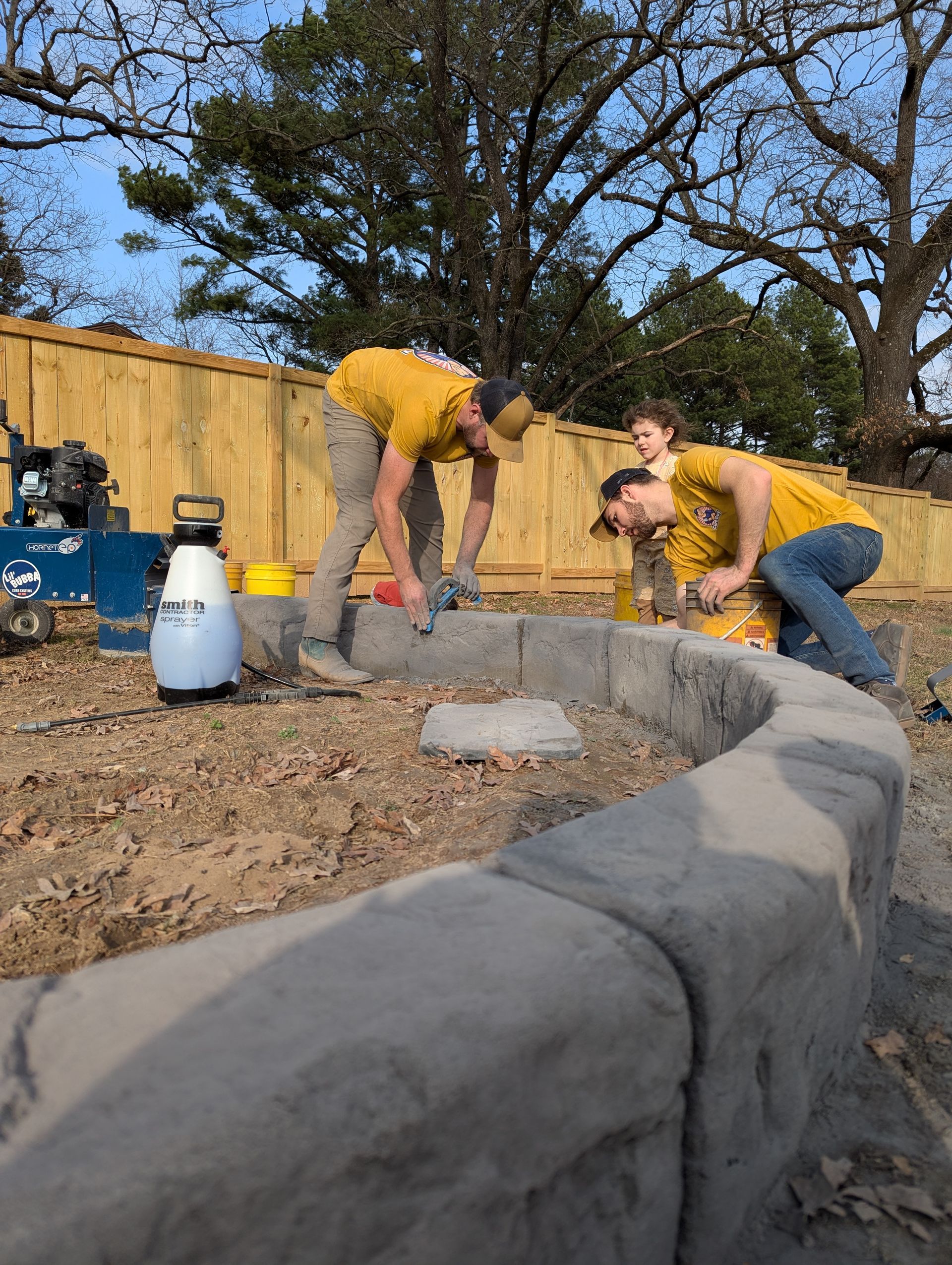 The Process Custom Stamped Edging Landscaping Play Sand Pit Home Residential The Curb Guy Marcus MrCurber Arkansas