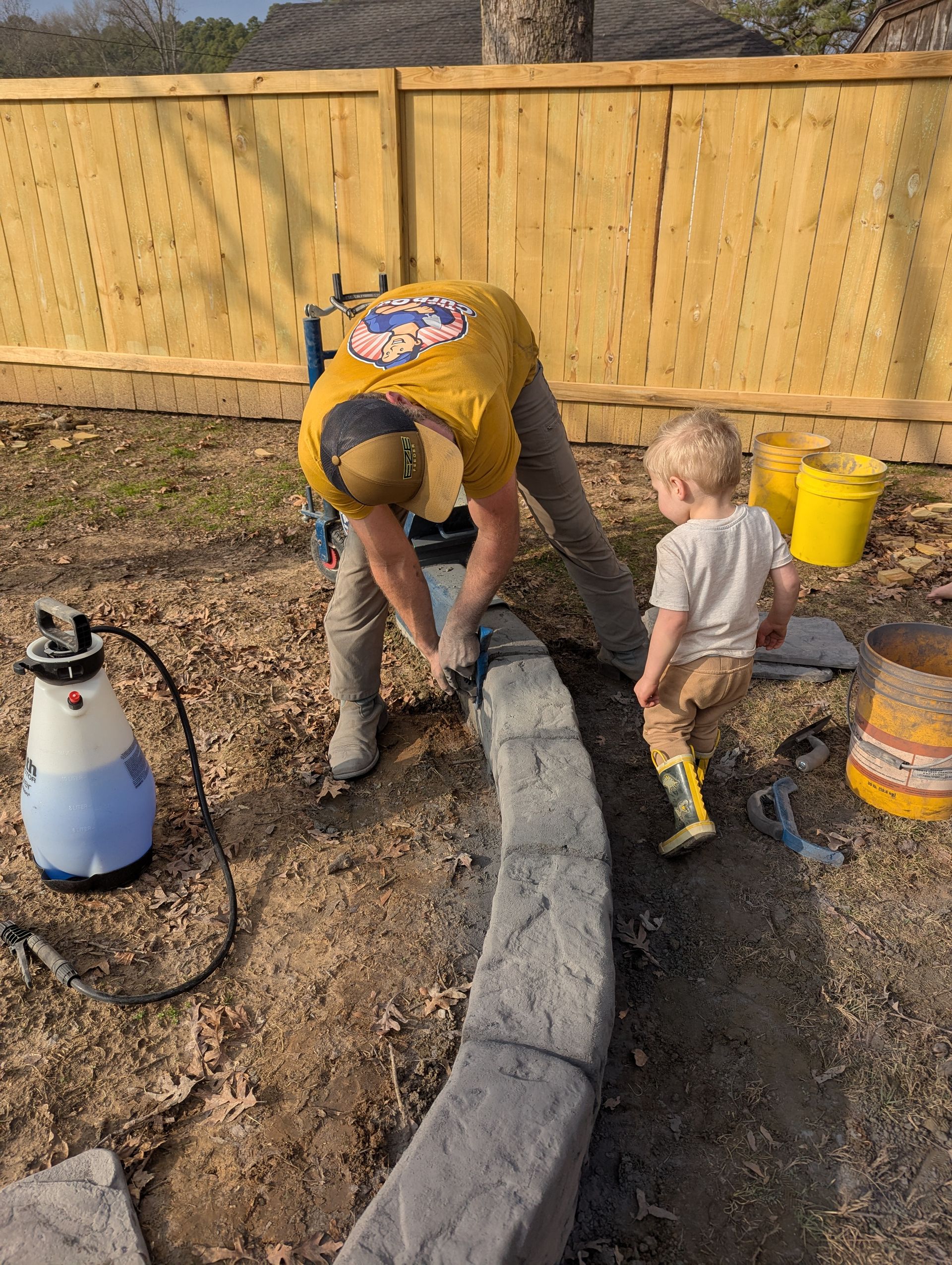 The Process Custom Stamped Edging Landscaping Garden Bed Home Residential The Curb Guy Marcus MrCurber Arkansas