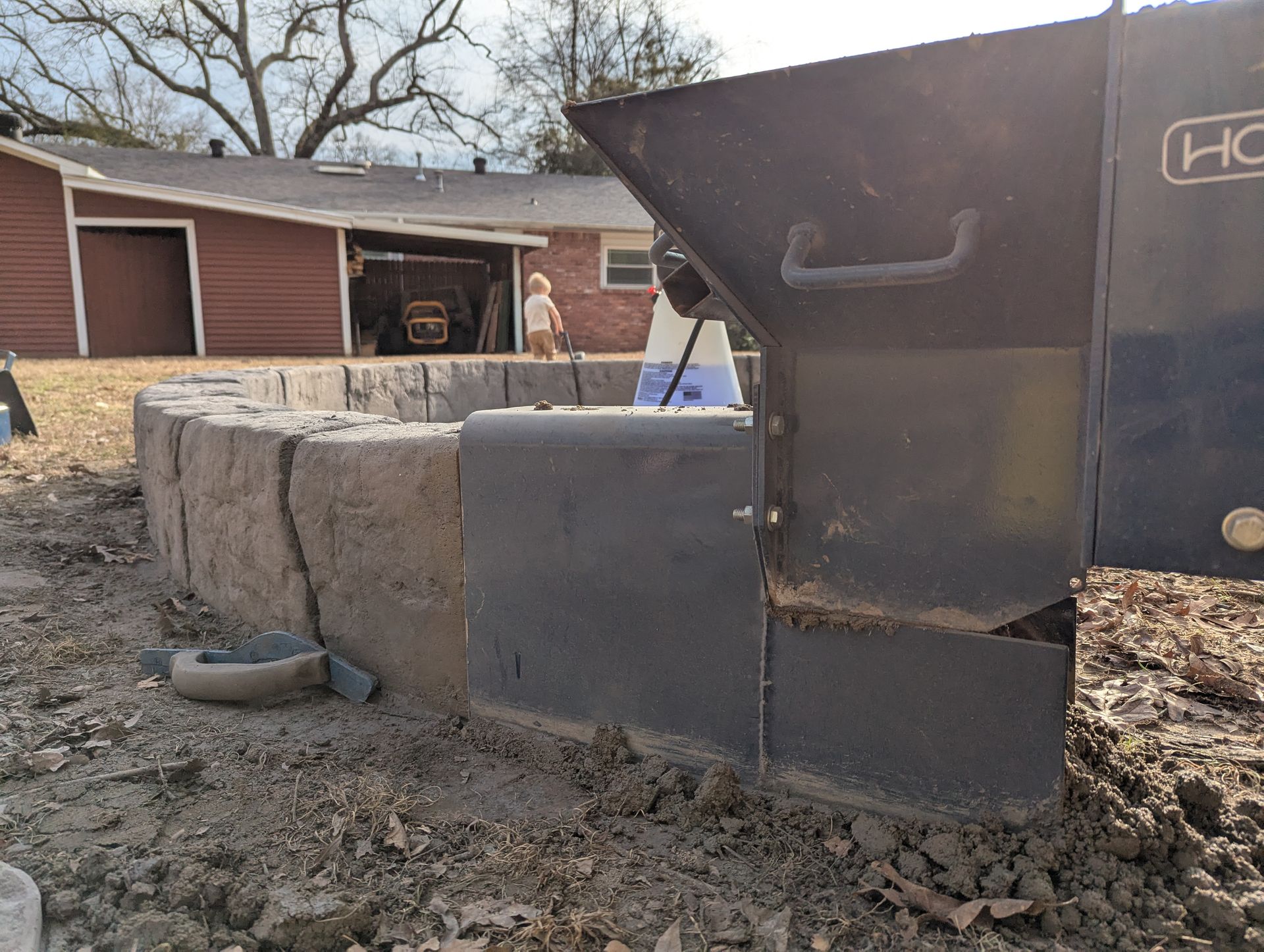 The Process Custom Stamped Edging Landscaping Play Sand Pit Home Residential The Curb Guy Marcus MrCurber Arkansas