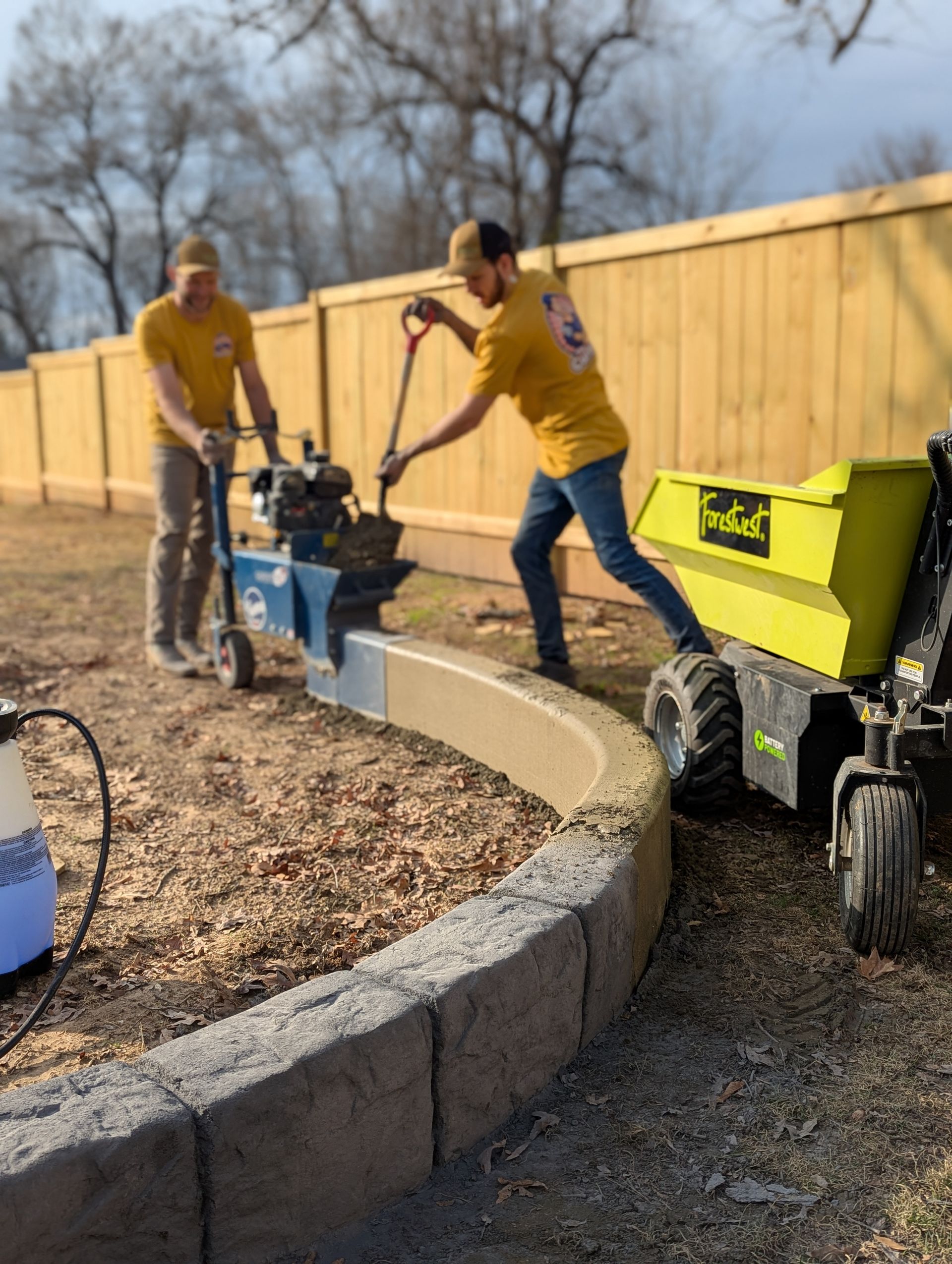 The Process Custom Stamped Edging Landscaping Garden Bed Home Residential The Curb Guy Marcus MrCurber Arkansas