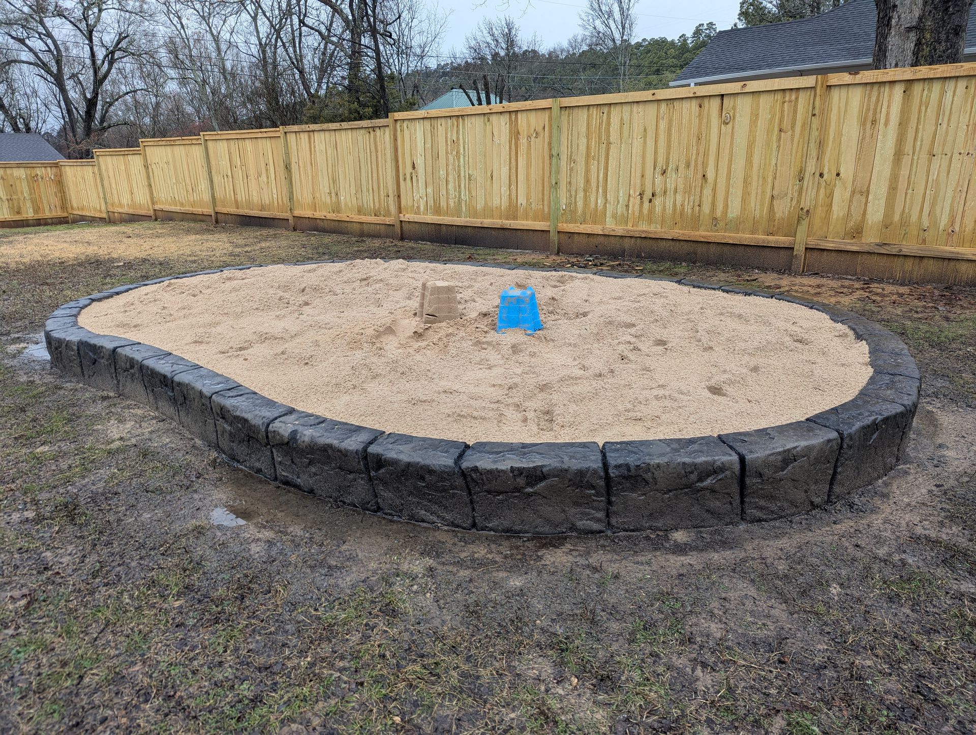 Custom Stamped Edging Gutter Splash Pad Landscaping Garden Bed Home Residential The Curb Guy Marcus MrCurber Arkansas