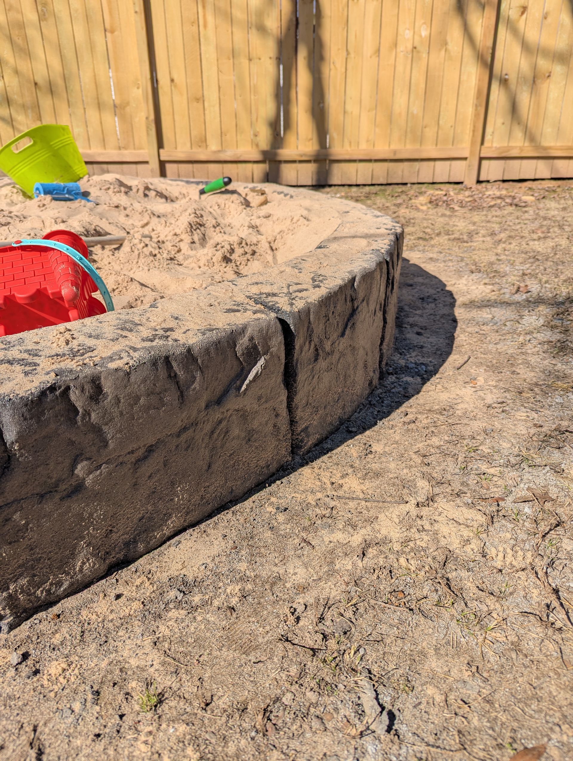 The Process Custom Stamped Edging Landscaping Play Sand Pit Home Residential The Curb Guy Marcus MrCurber Arkansas