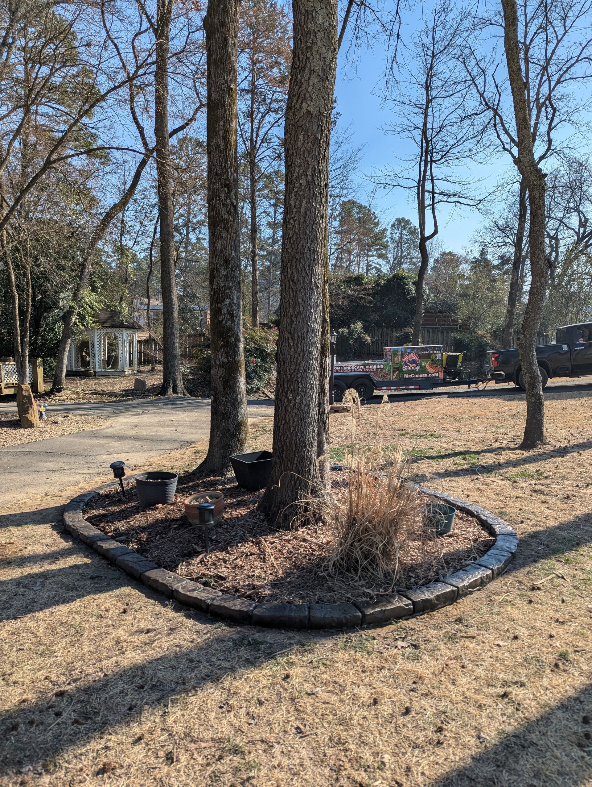 Moroccan Natural Stone Landscaping Garden Bed Home Residential The Curb Guy Marcus MrCurber Arkansas
