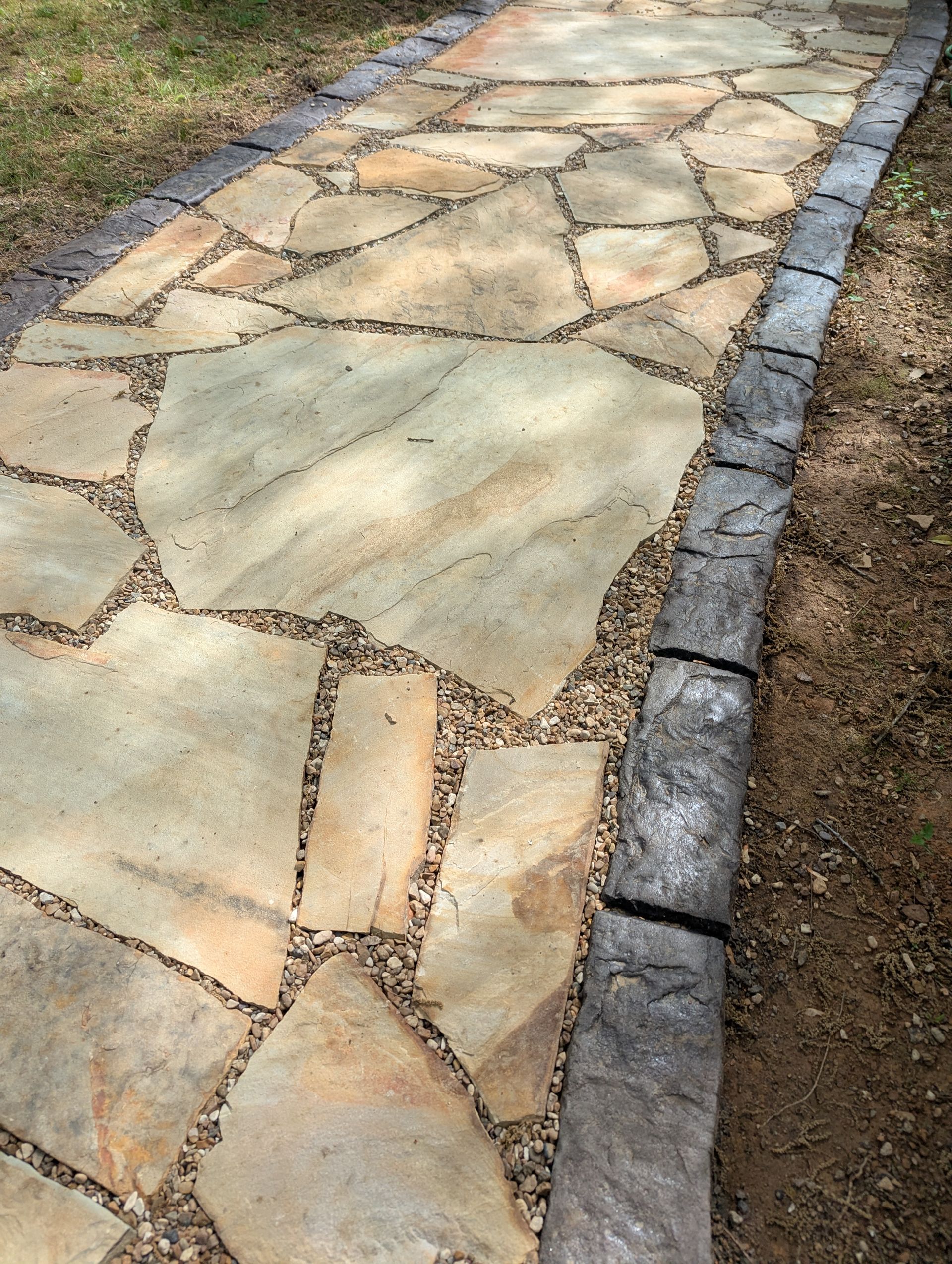 Moroccan Natural Stone Landscaping Path Backyard Home Residential The Curb Guy Marcus MrCurber Arkansas