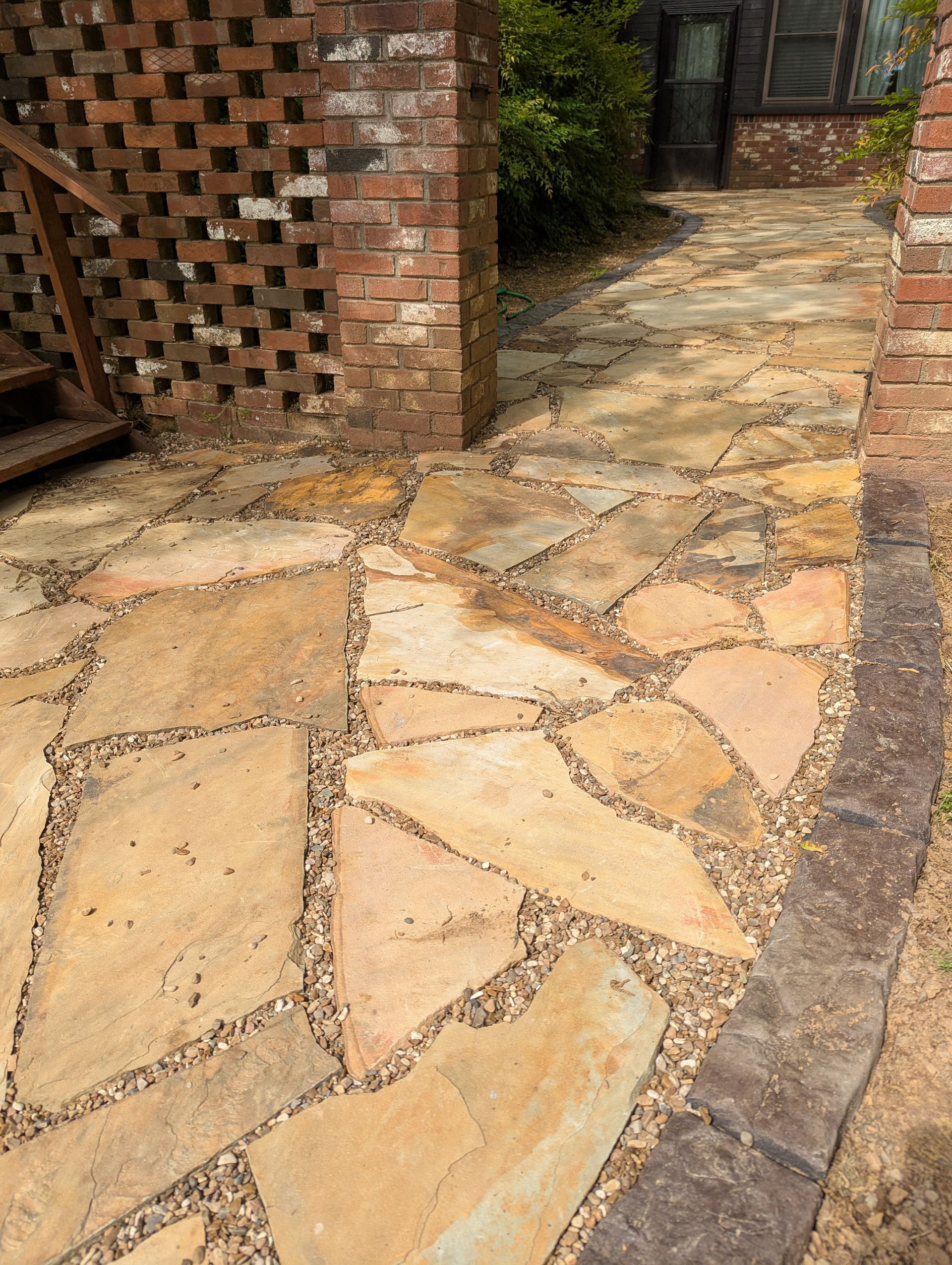 The Process Moroccan Natural Stone Pool Landscaping Garden Bed Home Residential The Curb Guy Marcus MrCurber Arkansas