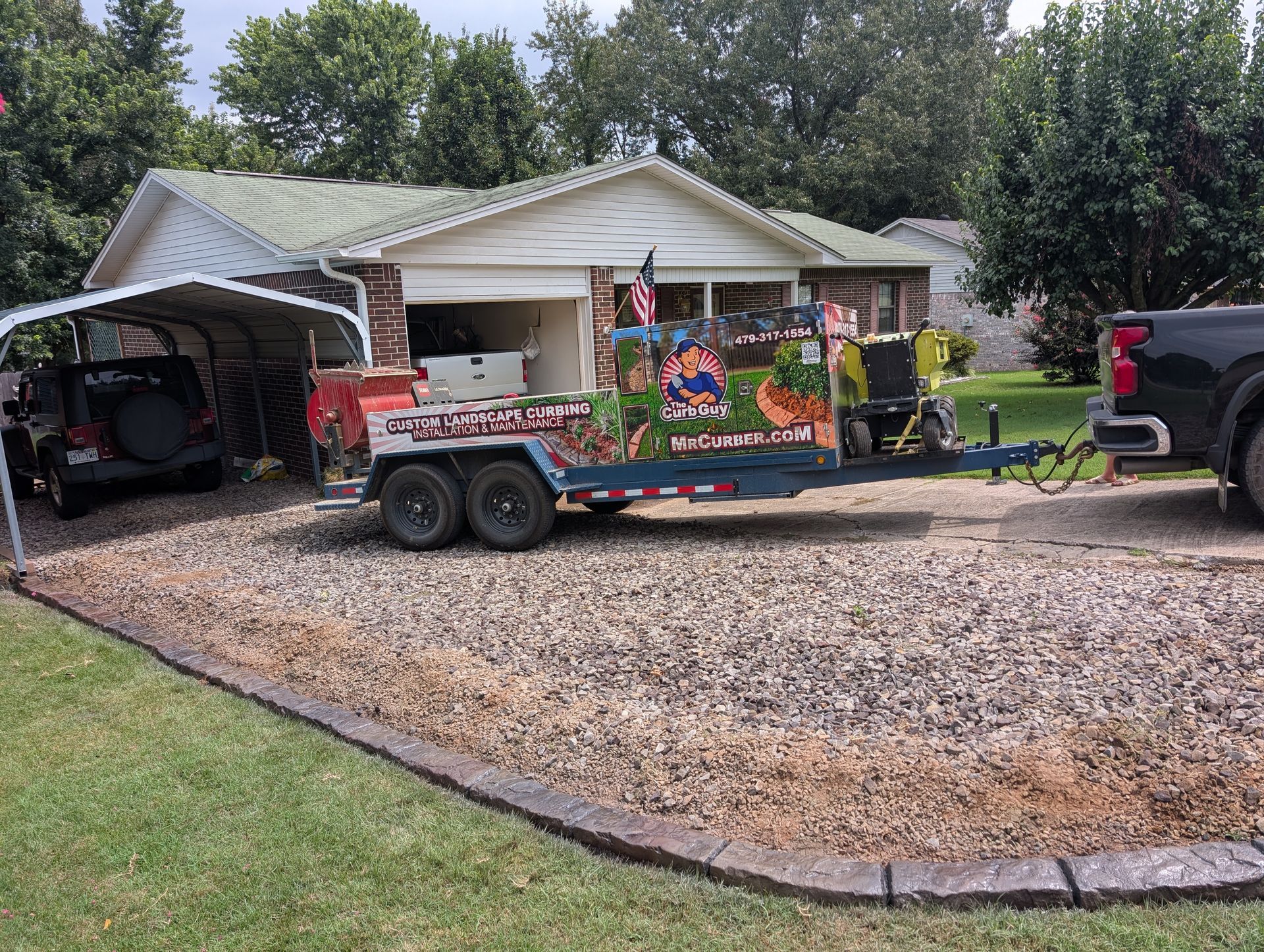 The Process Moroccan Natural Stone Landscaping Garden Bed Home Residential The Curb Guy Marcus MrCurber Arkansas