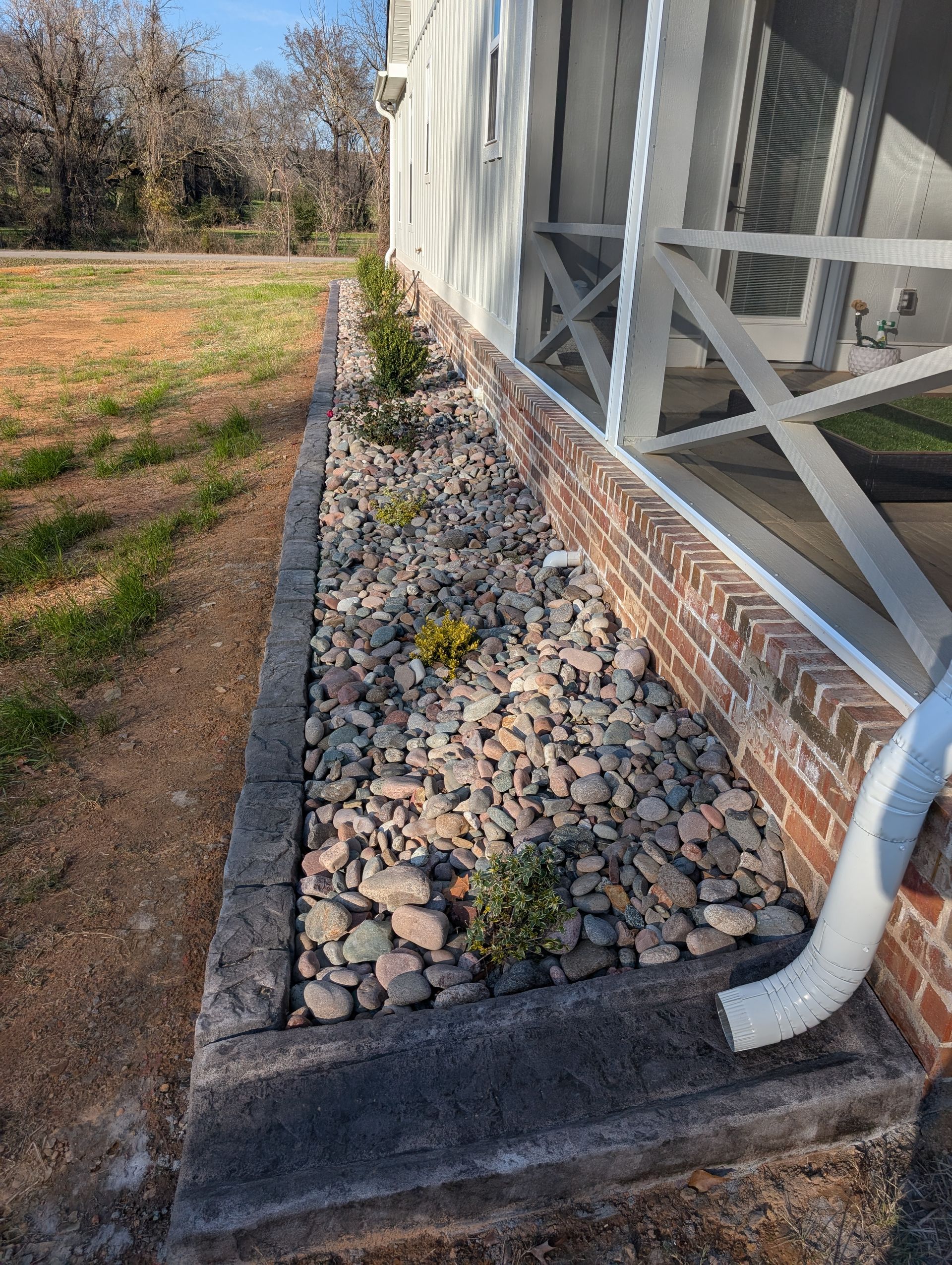 Moroccan Natural Stone Landscaping Garden Bed Home Residential The Curb Guy Marcus MrCurber Arkansas