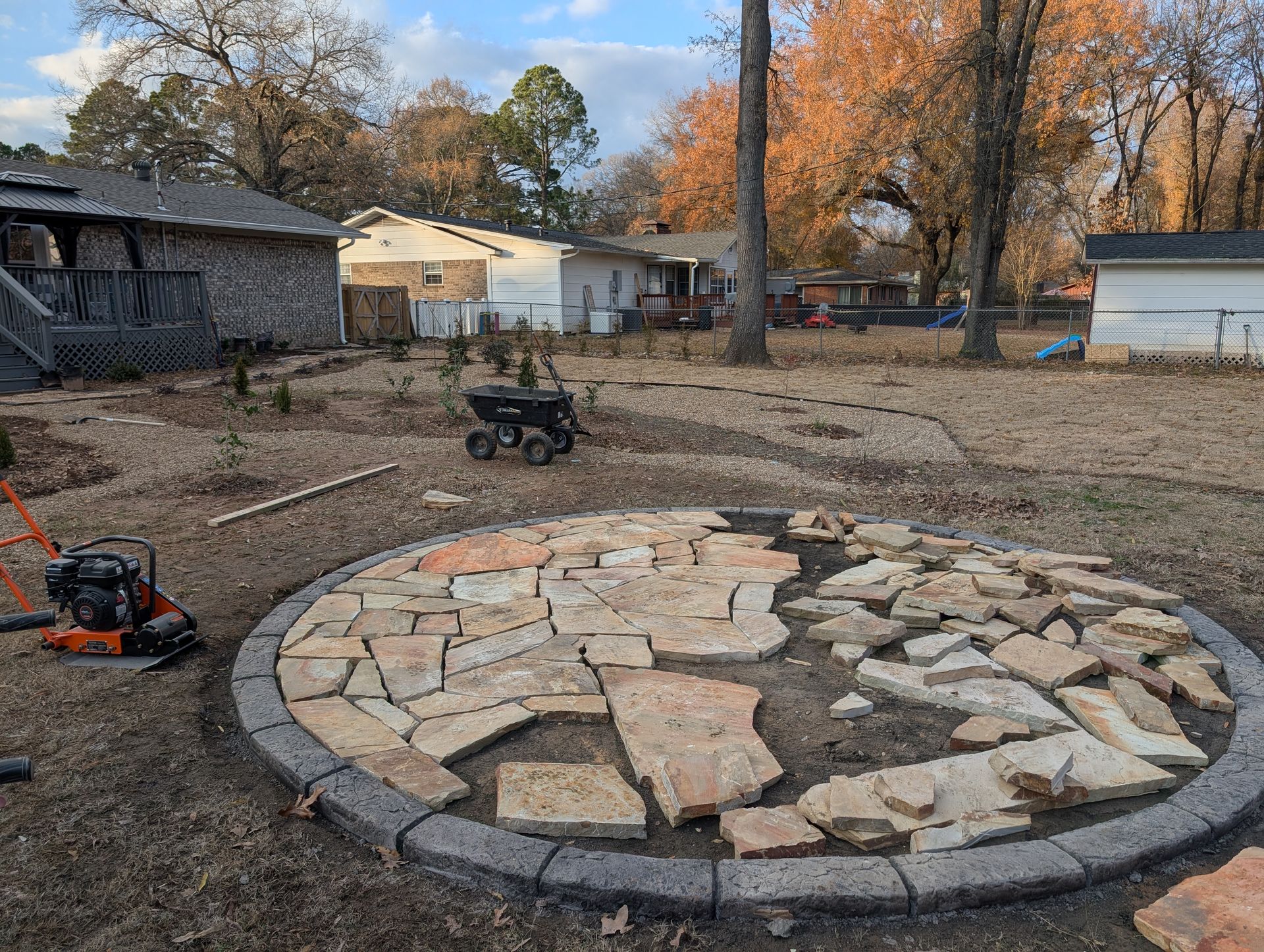 The Process Custom Stamped Edging Landscaping Garden Bed Home Residential The Curb Guy Marcus MrCurber Arkansas