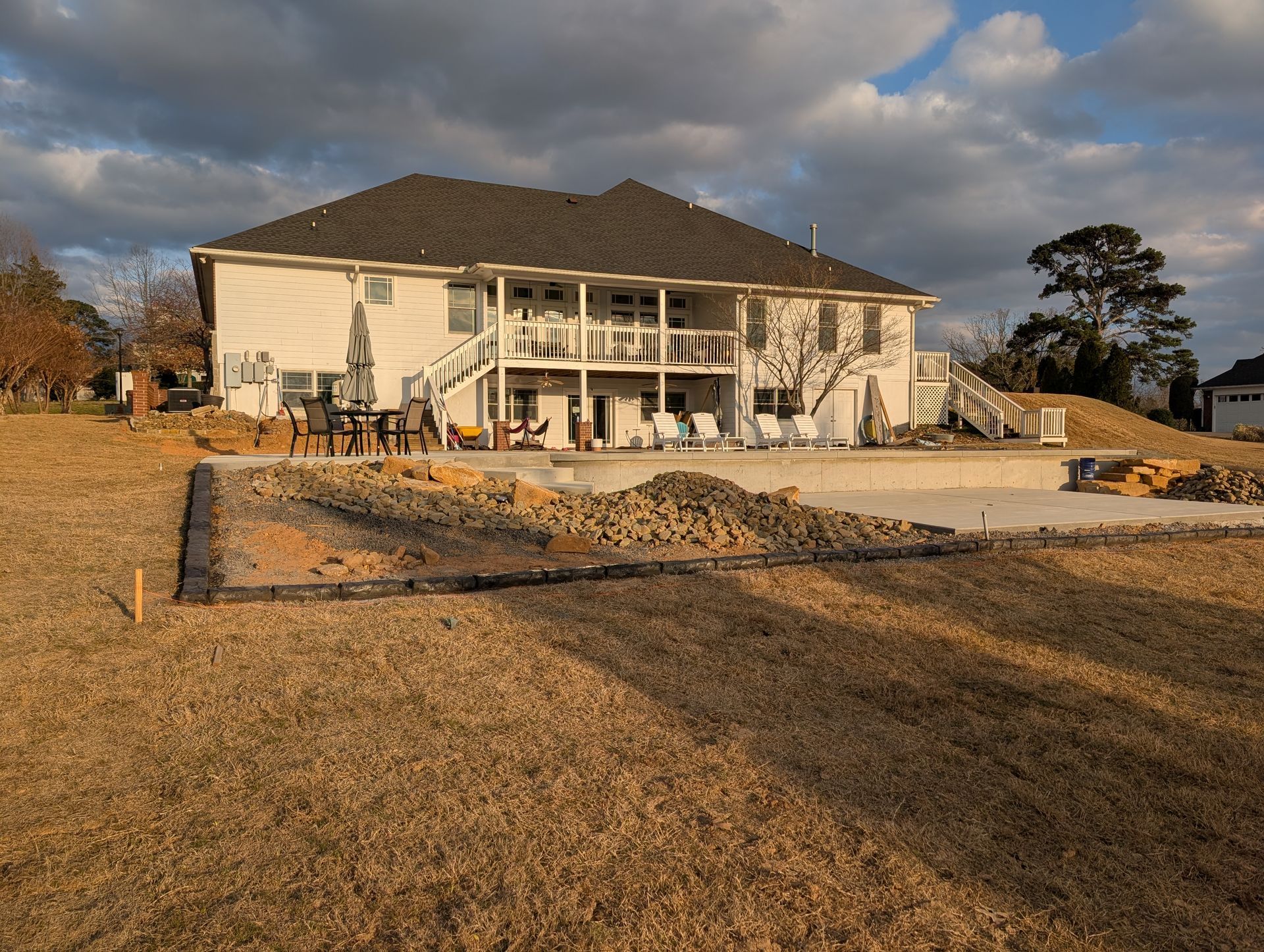 The Process Moroccan Natural Stone Pool Landscaping Garden Bed Home Residential The Curb Guy Marcus MrCurber Arkansas