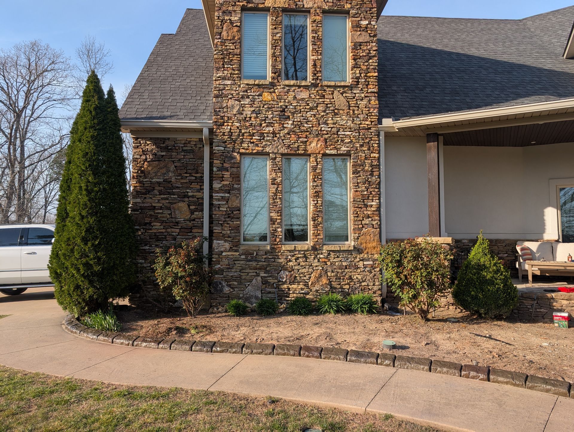 Moroccan Natural Stone Landscaping Home Residential The Curb Guy Marcus MrCurber Arkansas