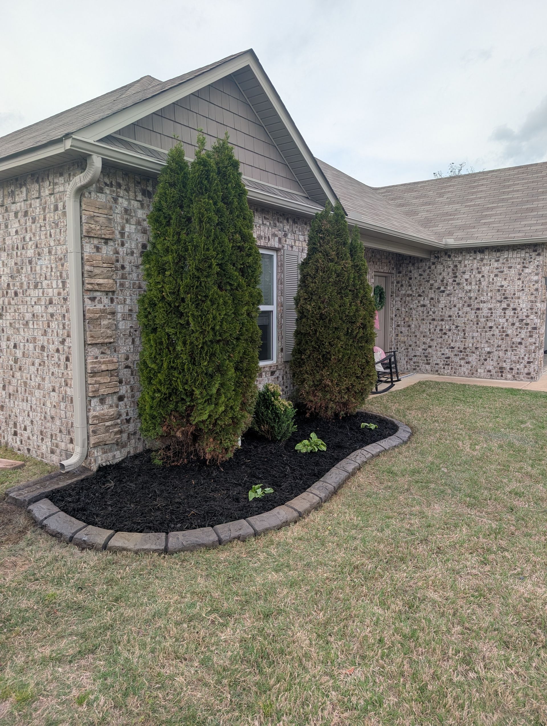 Moroccan Natural Stone Landscaping Garden Bed Home Residential The Curb Guy Marcus MrCurber Arkansas