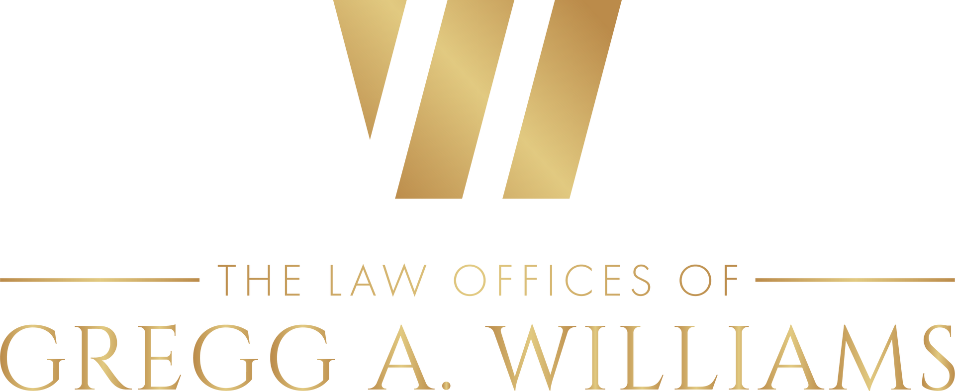 Gold logo on black background