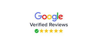 Avis vérifiés par Google avec cinq étoiles d'or et une coche.