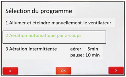 Choix du programme