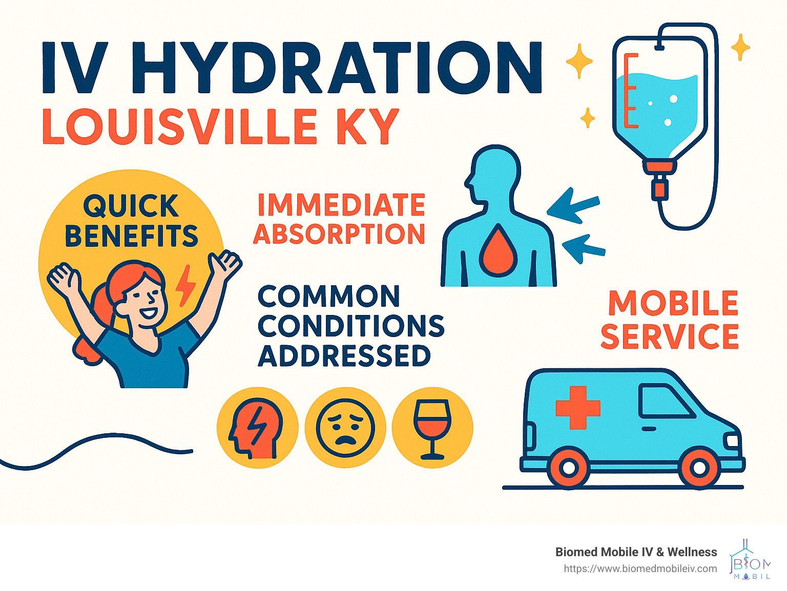 A poster about iv hydration in louisville ky