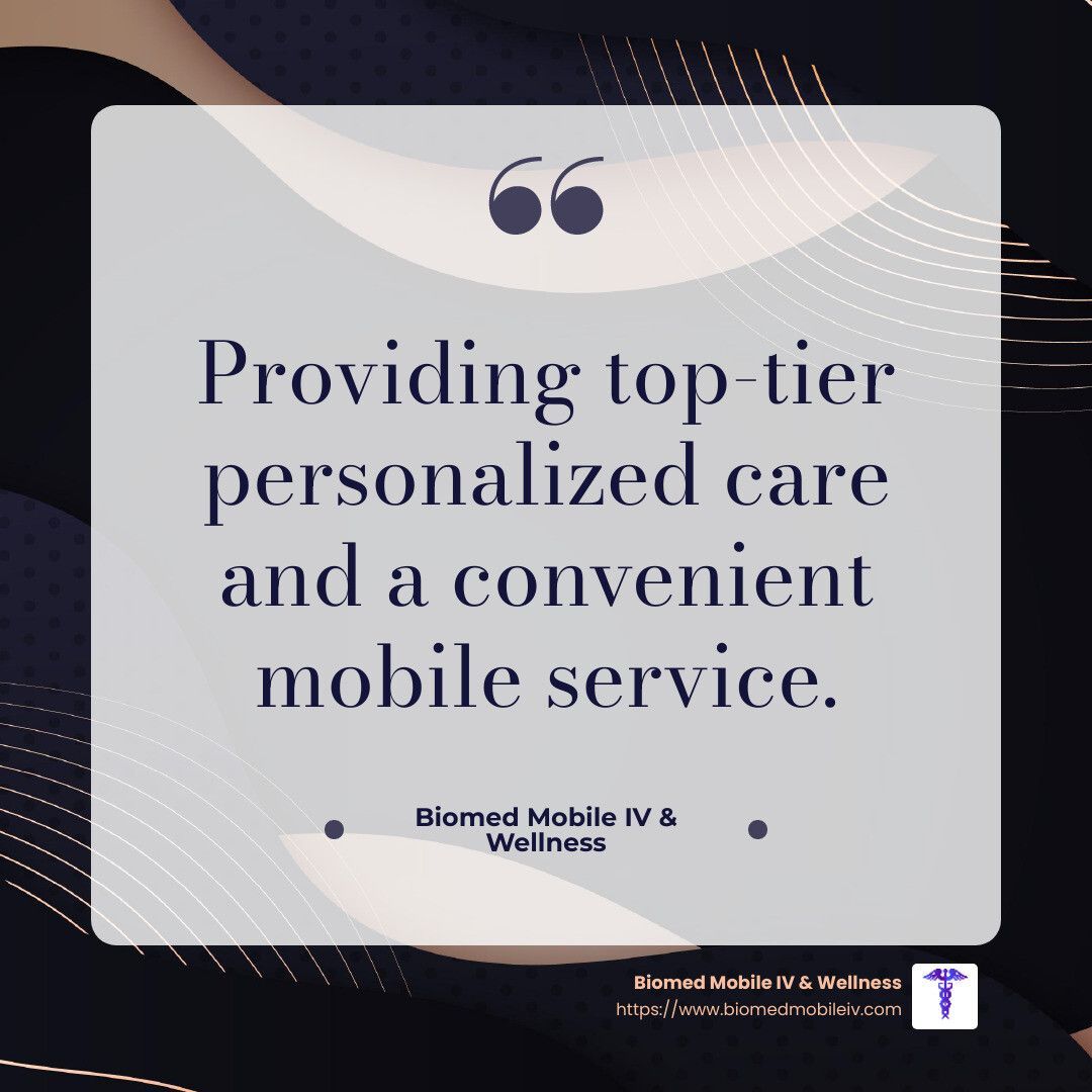 A quote about providing top tier personalized care and a convenient mobile service