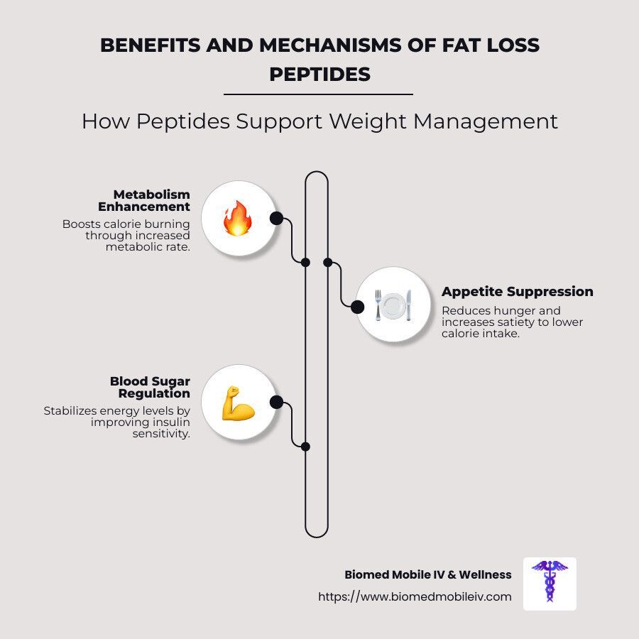 Fat loss peptide benefits for weight management by BioMed Mobile IV & Wellness