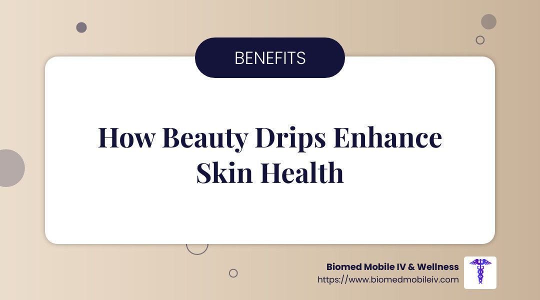 A banner that says how beauty drips enhance skin health