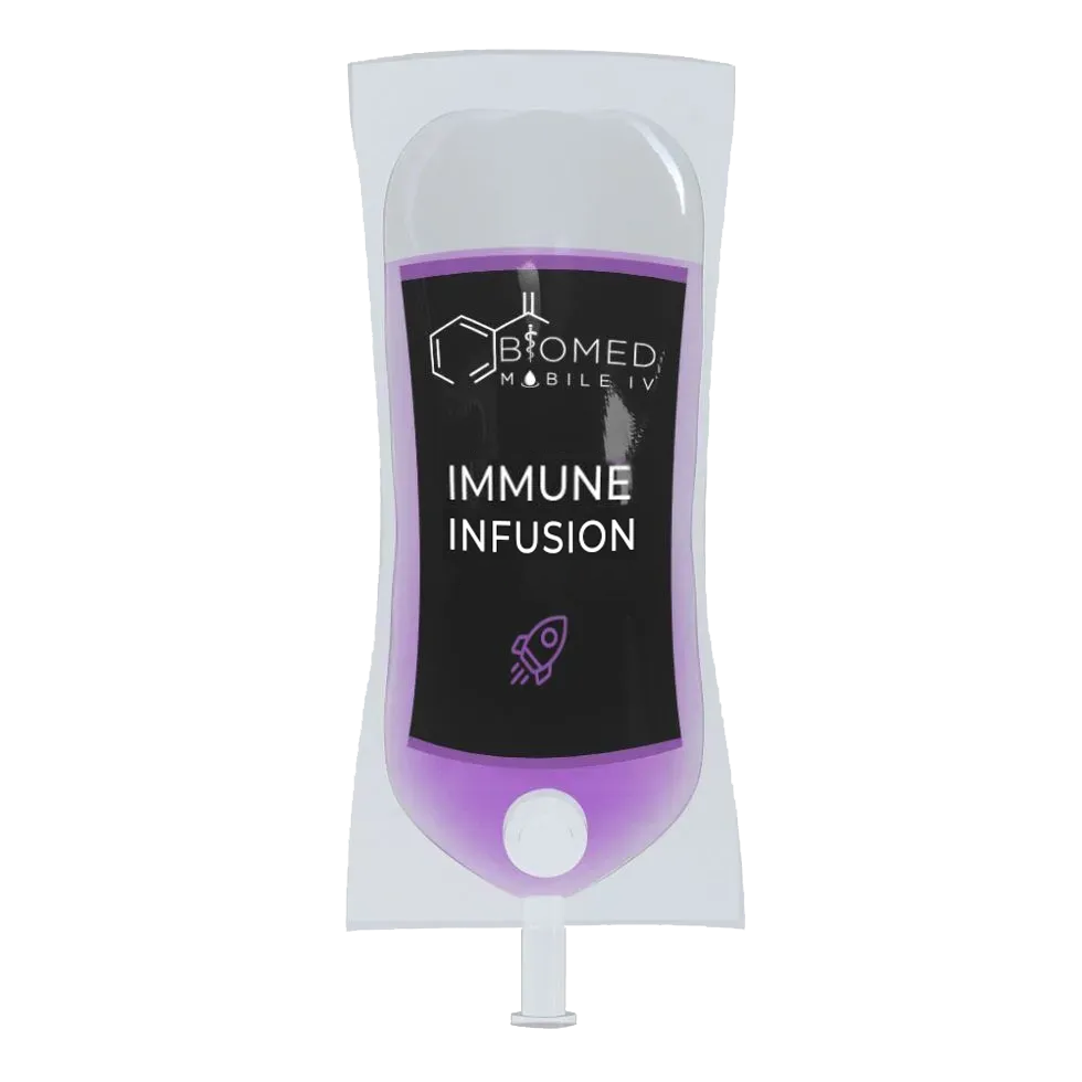 A bag of immune infusion IV therapy