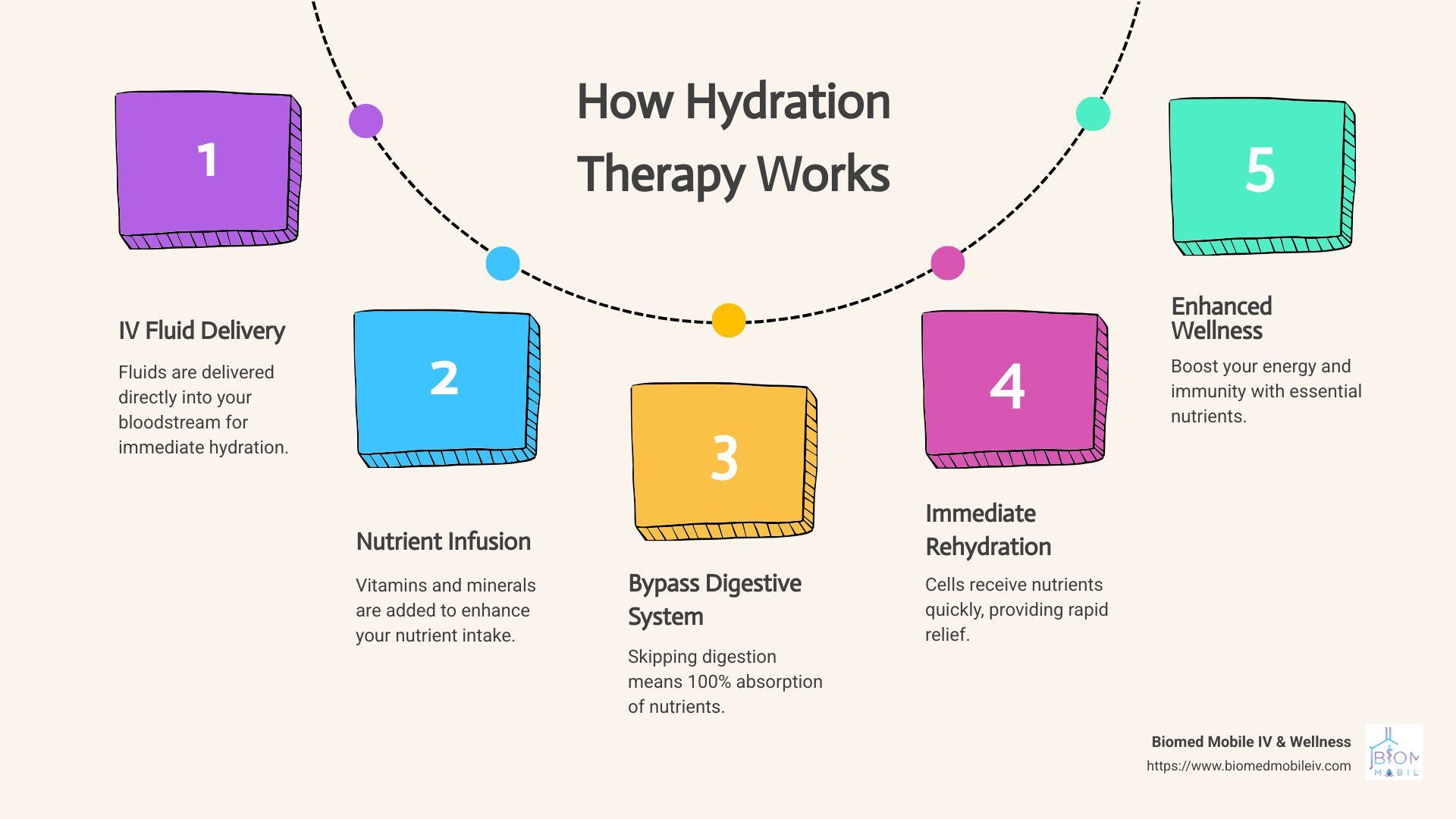 A diagram showing how hydration therapy works.