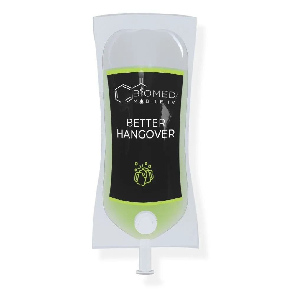 better hangover IV drip therapy bag