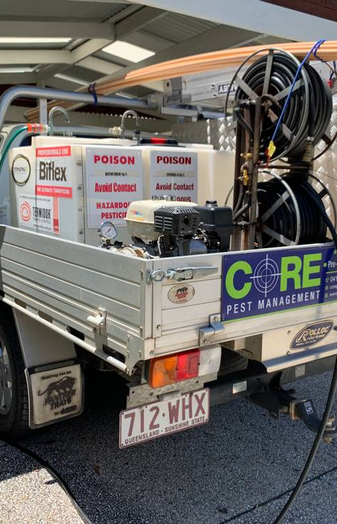 Pest Management Equipment in Back of the Ute — Pest Management in Sippy Downs, QLD Pest Management Equipment in Back of the Ute — Core Pest Management in Buderim, QLD