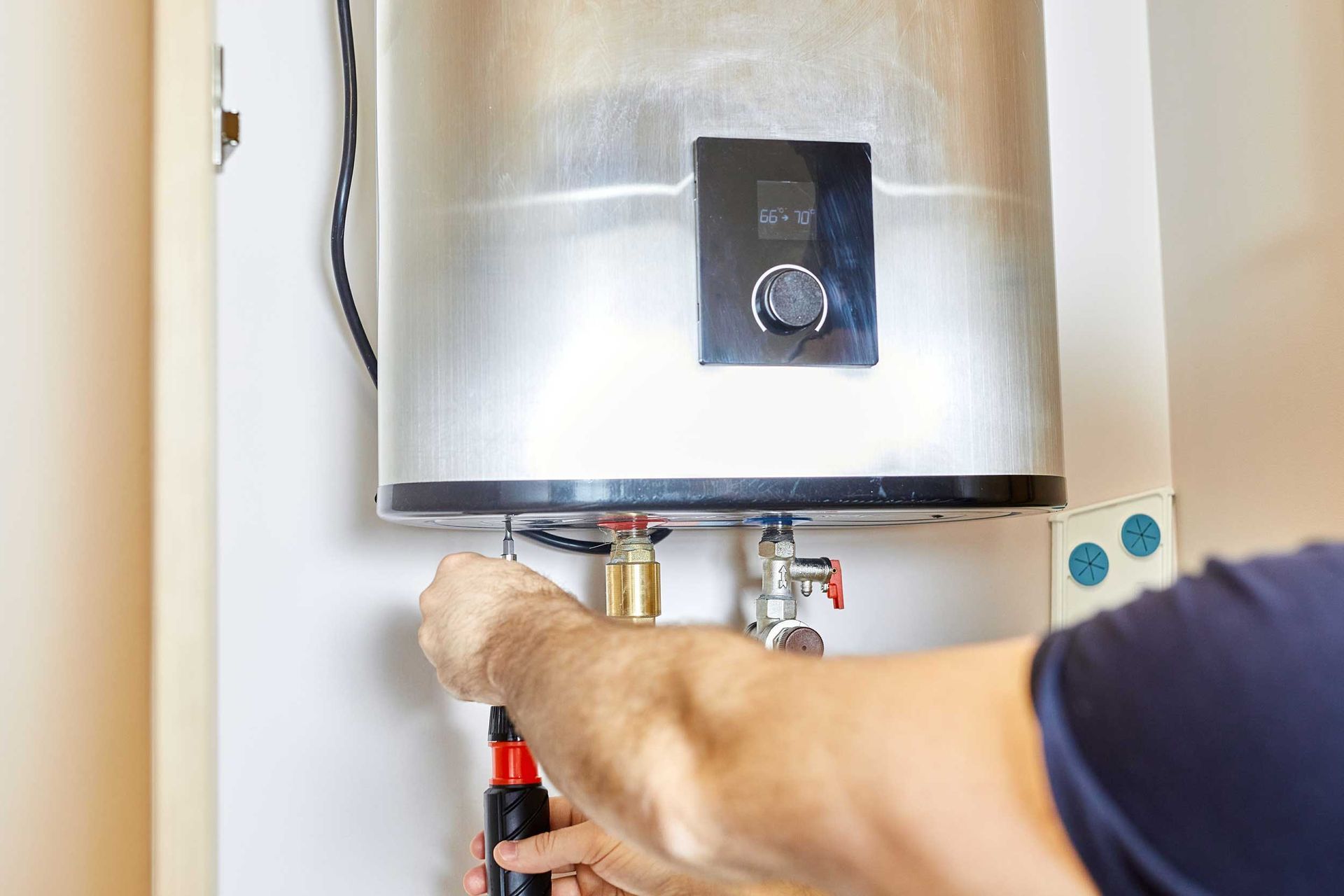 A tankless water heater.