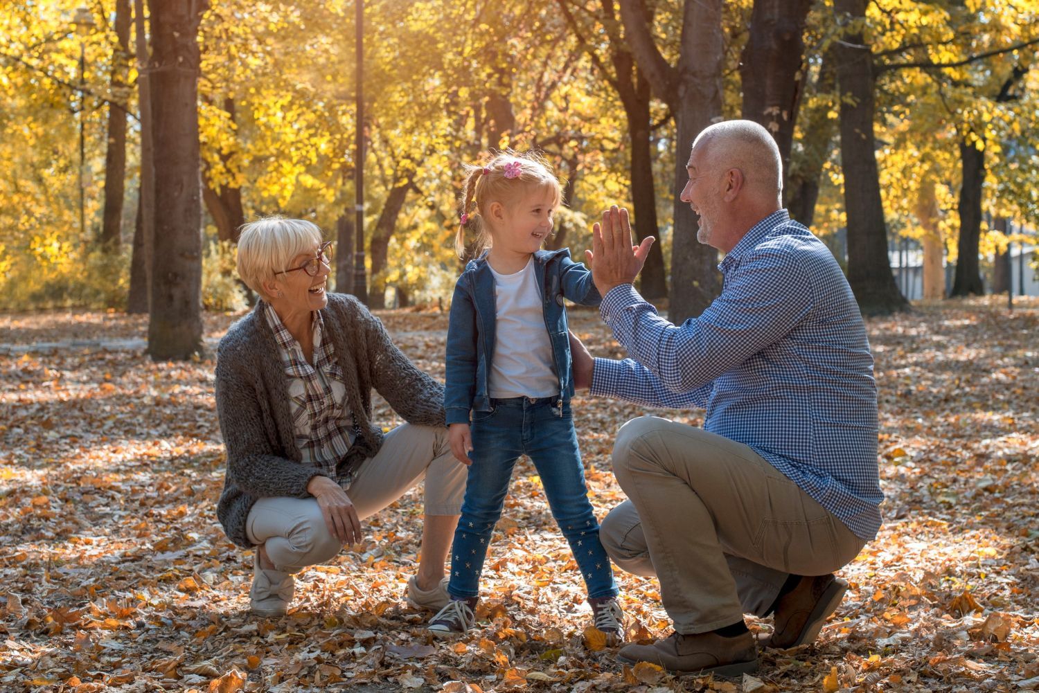 Grandparents with grandchild