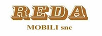 Logo per REDA MOBILI snc in lettere maiuscole marroni.