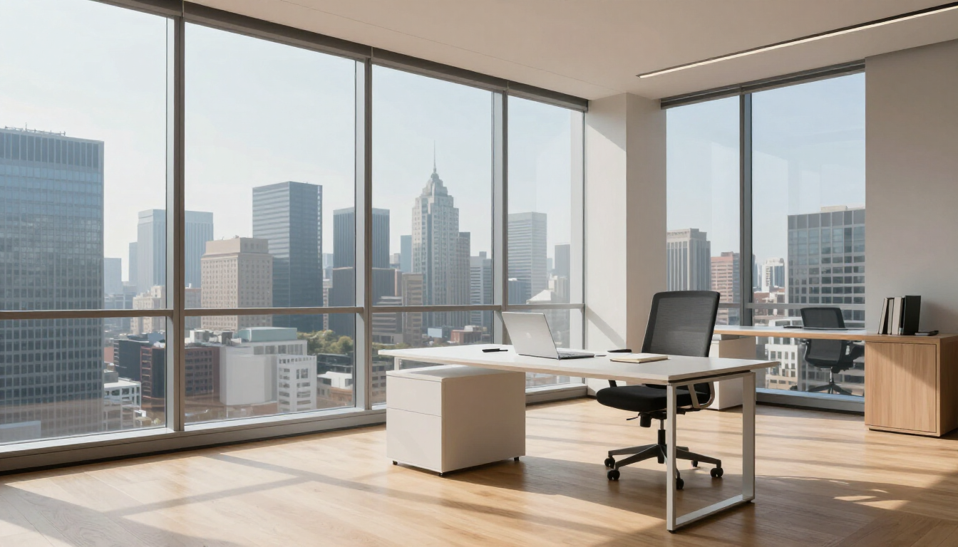 Modern Financial Office Workspace