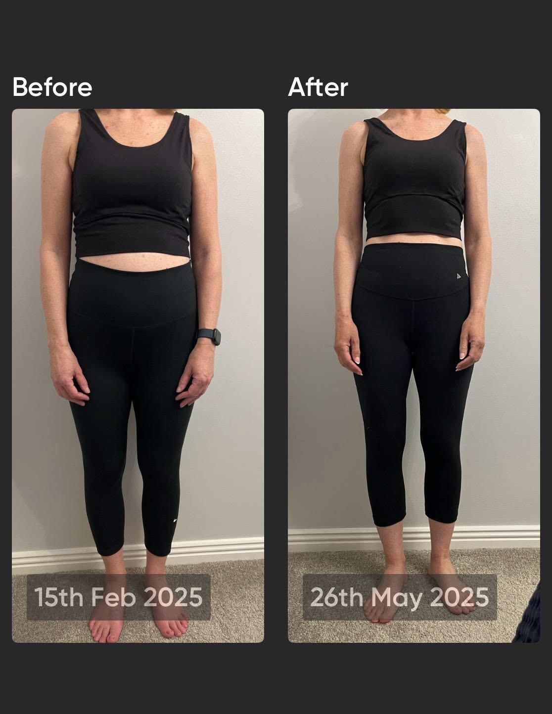 Before and after.
