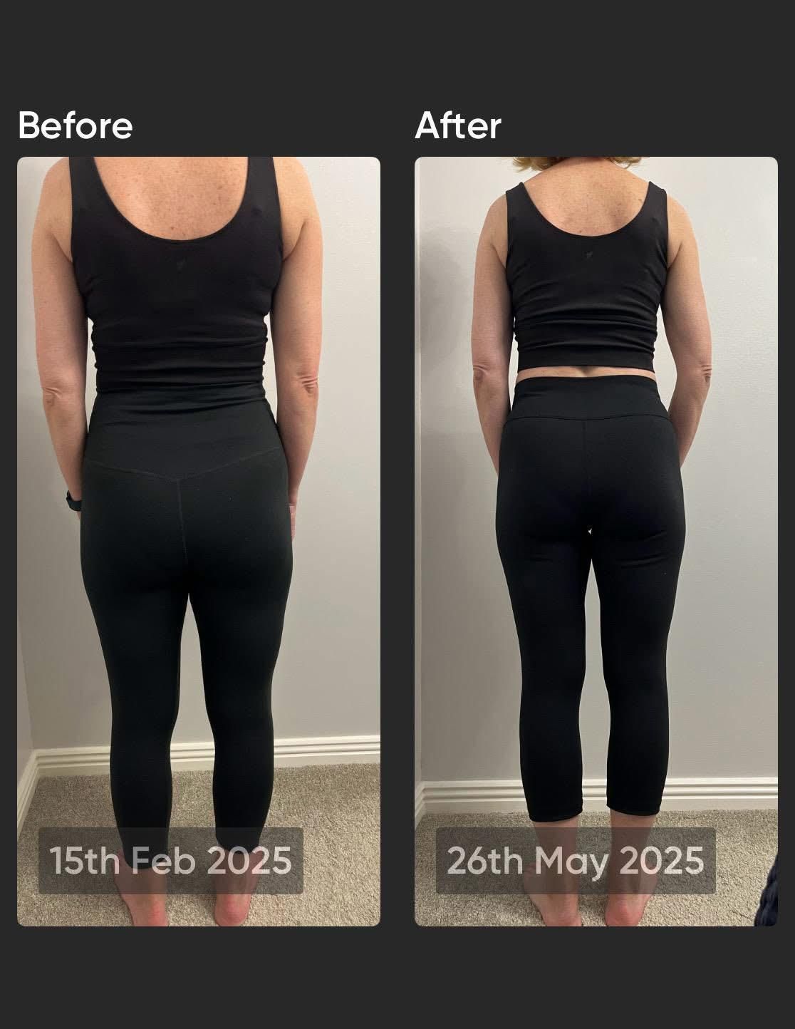 Before and after.