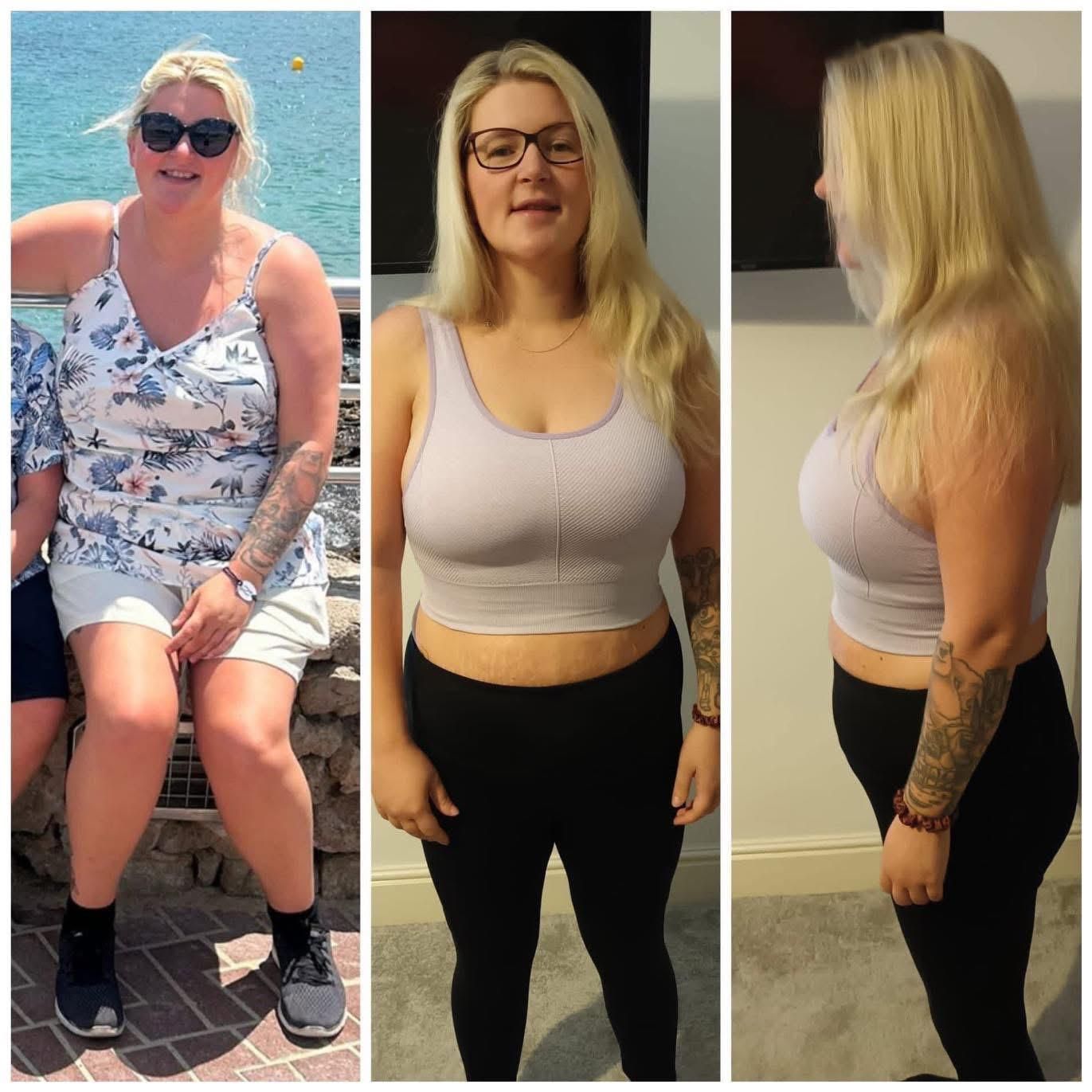 Before and after.