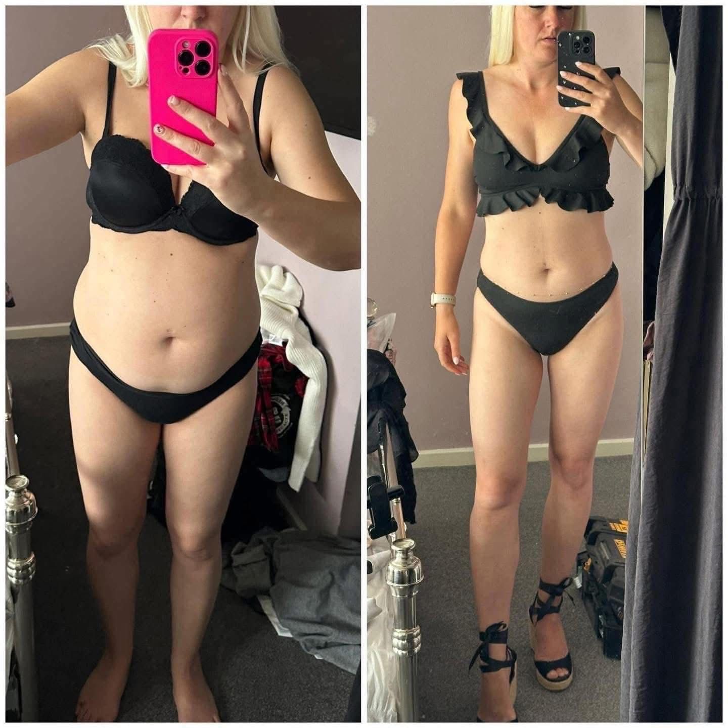 Before and after.