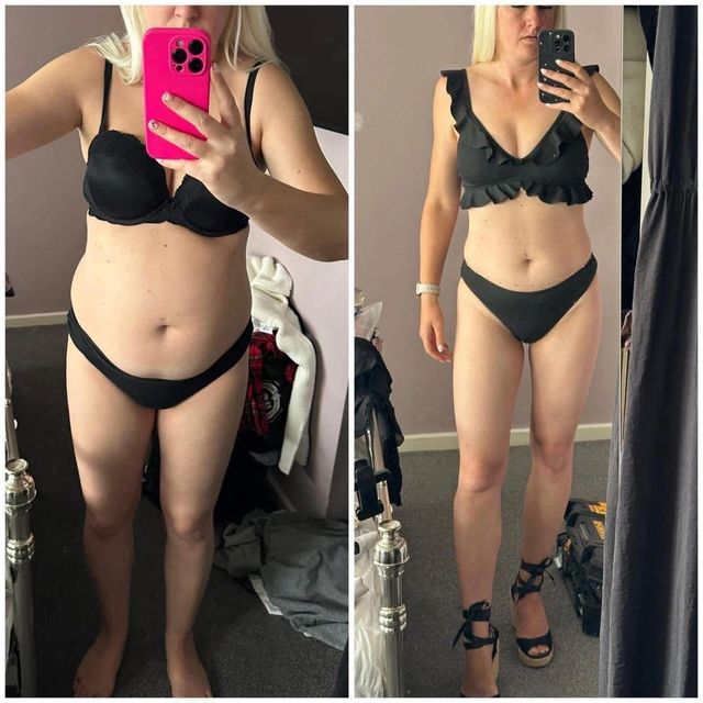 Before and after.
