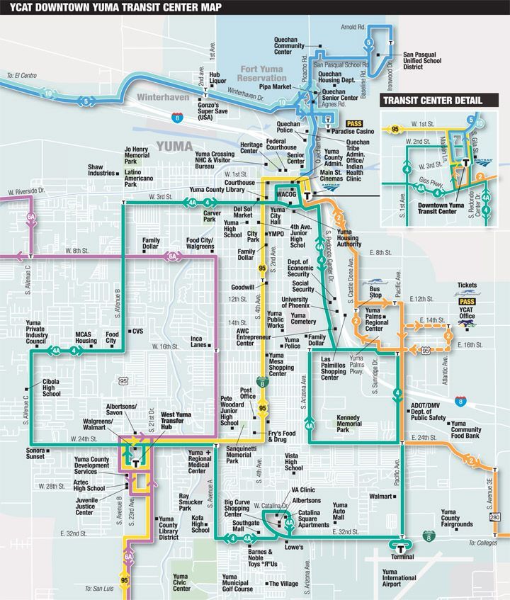 Yuma Downtown Route Detail Map
