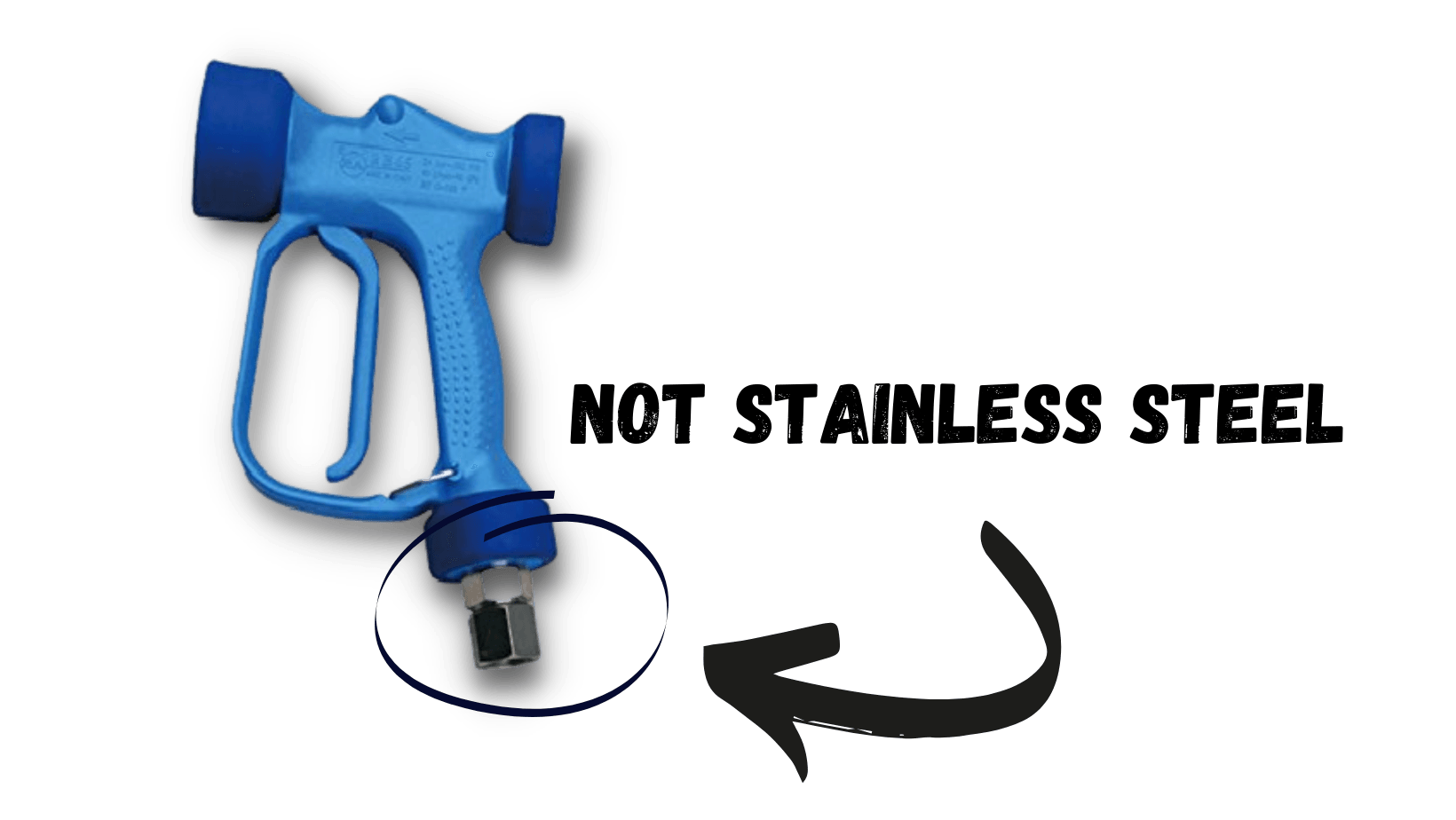 Blue soft washing spray gun Blue soft washing spray gun